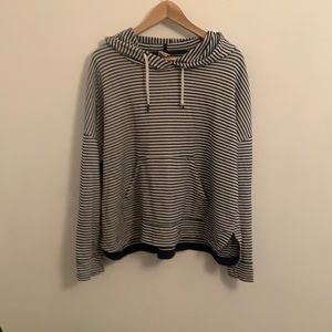 New Day hoodie, Blue and white Stripped, XXL